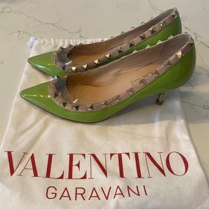 Valentino Garavani Rockstud Kitten Heel Pump Size 36.5 / 6.5